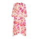 Tia Rose Print Wrapover Tea Dress Pink 