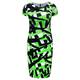 TIA green abstract print DRESS