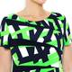 TIA green abstract print DRESS