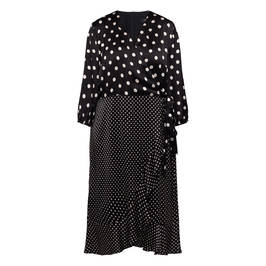 Tia Polka Dot Wrap Dress - Plus Size Collection