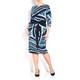 TIA ABSTRACT PRINT JERSEY DRESS WITH SASH