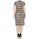 TIA multi striped and ruched DRESS