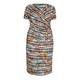 TIA multi striped and ruched DRESS