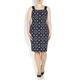 TIA Navy stretch jacquard sheath dress & Bolero