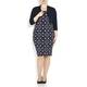 TIA Navy stretch jacquard sheath dress & Bolero