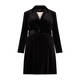 Tia Long Velvet Jacket Black