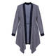 Tia Chain Print Long Jacket Navy 