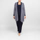 Tia Chain Print Long Jacket Navy 