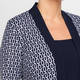 Tia Chain Print Long Jacket Navy 