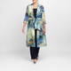 Tia Marble Print Long Jacket Multi-Colour 