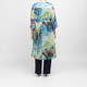 Tia Marble Print Long Jacket Multi-Colour 