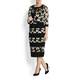 TIA GOLD & BLACK LACE STRETCHY DRESS OUTFIT