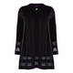 TIA TWINSET WITH BURNOUT HEM AND CUFF BLACK