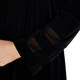 TIA TWINSET WITH BURNOUT HEM AND CUFF BLACK
