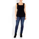 TIA TWINSET WITH BURNOUT HEM AND CUFF BLACK