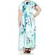 TIA abstract blue print MAXI DRESS