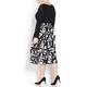 TIA BLACK AND WHITE INVERTED PLEAT SKIRT 