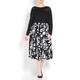 TIA BLACK AND WHITE INVERTED PLEAT SKIRT 