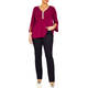 Tia Top With Mirrored Trim Magenta 