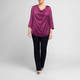 Tia Satin Polka Dot Top Magenta 