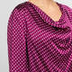 Tia Satin Polka Dot Top Magenta 
