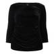 TIA BLACK VELVET DIAMANTE EMBELLISHED TOP