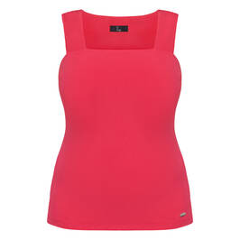 Tia Square Neck Vest Coral - Plus Size Collection
