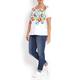 Marina Rinaldi floral print white T SHIRT