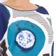Marina Rinaldi fluid jersey blue print Tunic