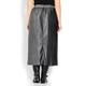 VERPASS PLEATED MIDI METALLIC SKIRT