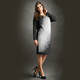 VERPASS DIAGONAL DESIGN MONOCHROME DRESS