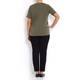 Marina Rinaldi khaki sequin T-SHIRT