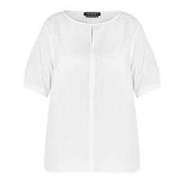 VERPASS VISCOSE STRETCH WHITE BLOUSE - Plus Size Collection