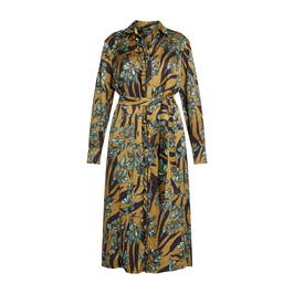 VERPASS LEAF PRINT DRESS OLIVE - Plus Size Collection