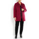 BEIGE BOILED WOOL JACKET FUCHSIA 