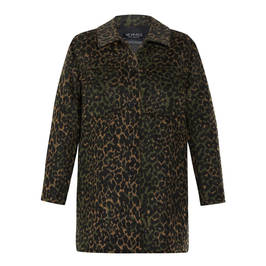 VERPASS ANIMAL PRINT JACKET GREEN - Plus Size Collection