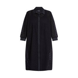 VERPASS BRODERIE ANGLAIS LONG SHIRT BLACK - Plus Size Collection