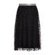 VERPASS LEOPARD DEVOREE LAYERED SKIRT BLACK