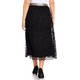 VERPASS LEOPARD DEVOREE LAYERED SKIRT BLACK