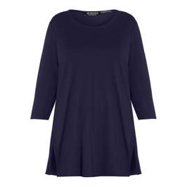 VERPASS STRETCH JERSEY TOP NAVY - Plus Size Collection