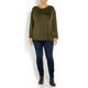 VERPASS TOP GREEN SEQUIN EMBELLISHMENT