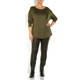 VERPASS TOP GREEN SEQUIN EMBELLISHMENT