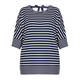 VERPASS STRETCH JERSEY TOP NAVY AND WHITE 