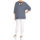 VERPASS STRETCH JERSEY TOP NAVY AND WHITE 