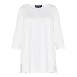 VERPASS STRETCH JERSEY TOP WHITE - Plus Size Collection