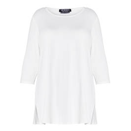 VERPASS STRETCH JERSEY TOP WHITE - Plus Size Collection