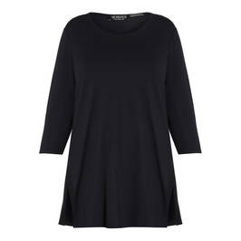 VERPASS STRETCH JERSEY TOP BLACK - Plus Size Collection