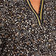 BEIGE JERSEY PRINT TOP V-NECK