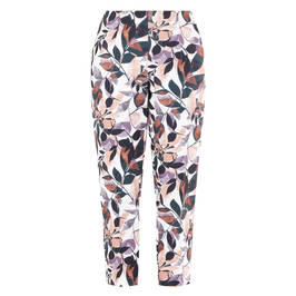VERPASS LEAF PRINT CROPPED TROUSERS  - Plus Size Collection