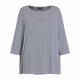 VERPASS STRETCH JERSEY T-SHIRT NAVY AND WHITE 